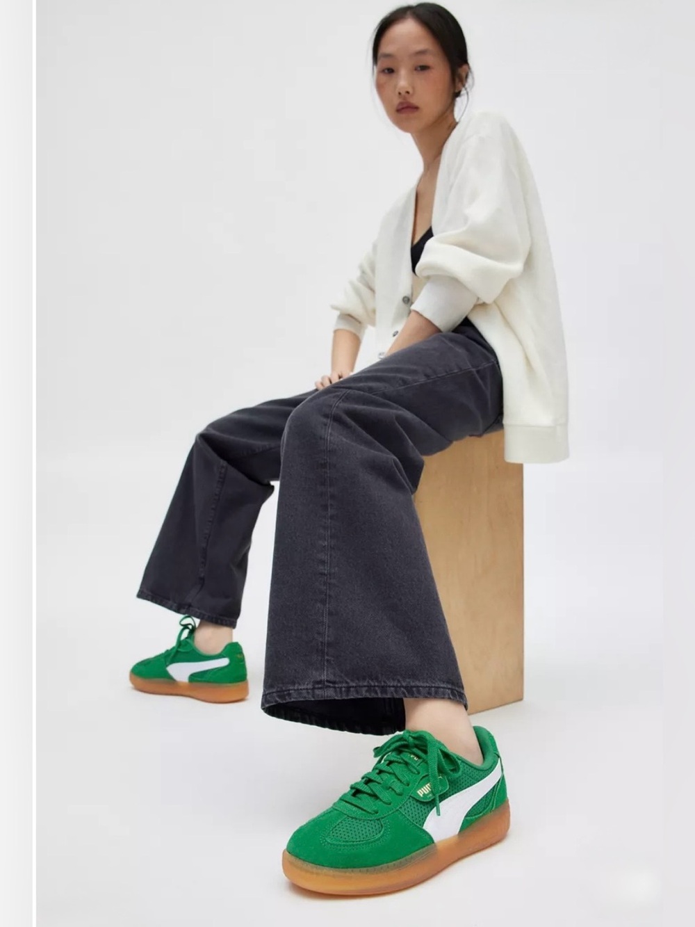 Puma Palermo Moda Vintage Wns Green Suede Sneakers Size 6.5 NIB